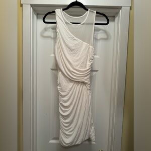 Bebe Asymmetrical White Dress